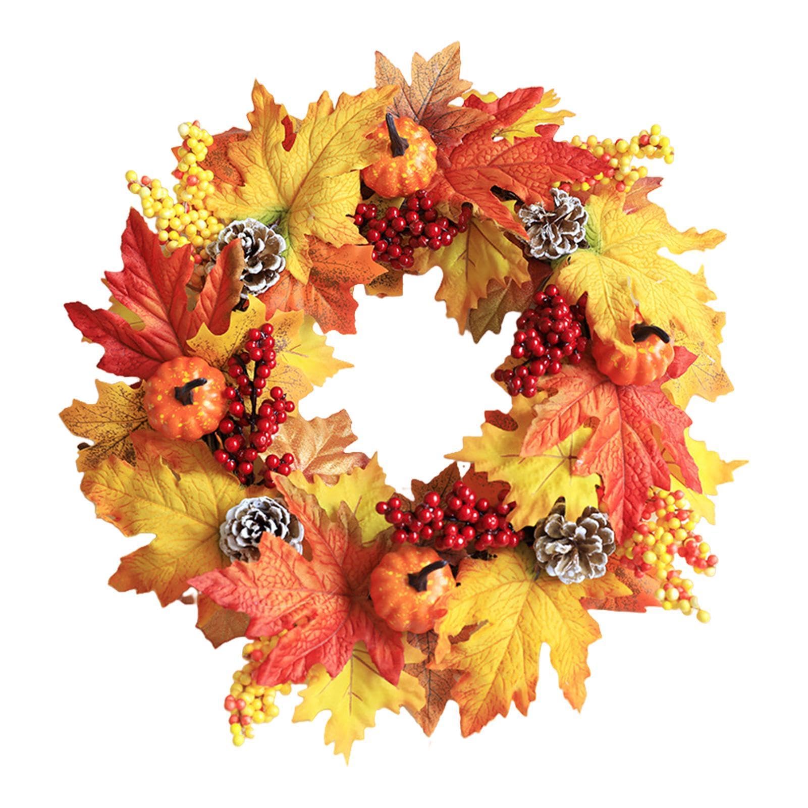 Couronne de Thanksgiving pour sublimer votre décoration de porte extérieure