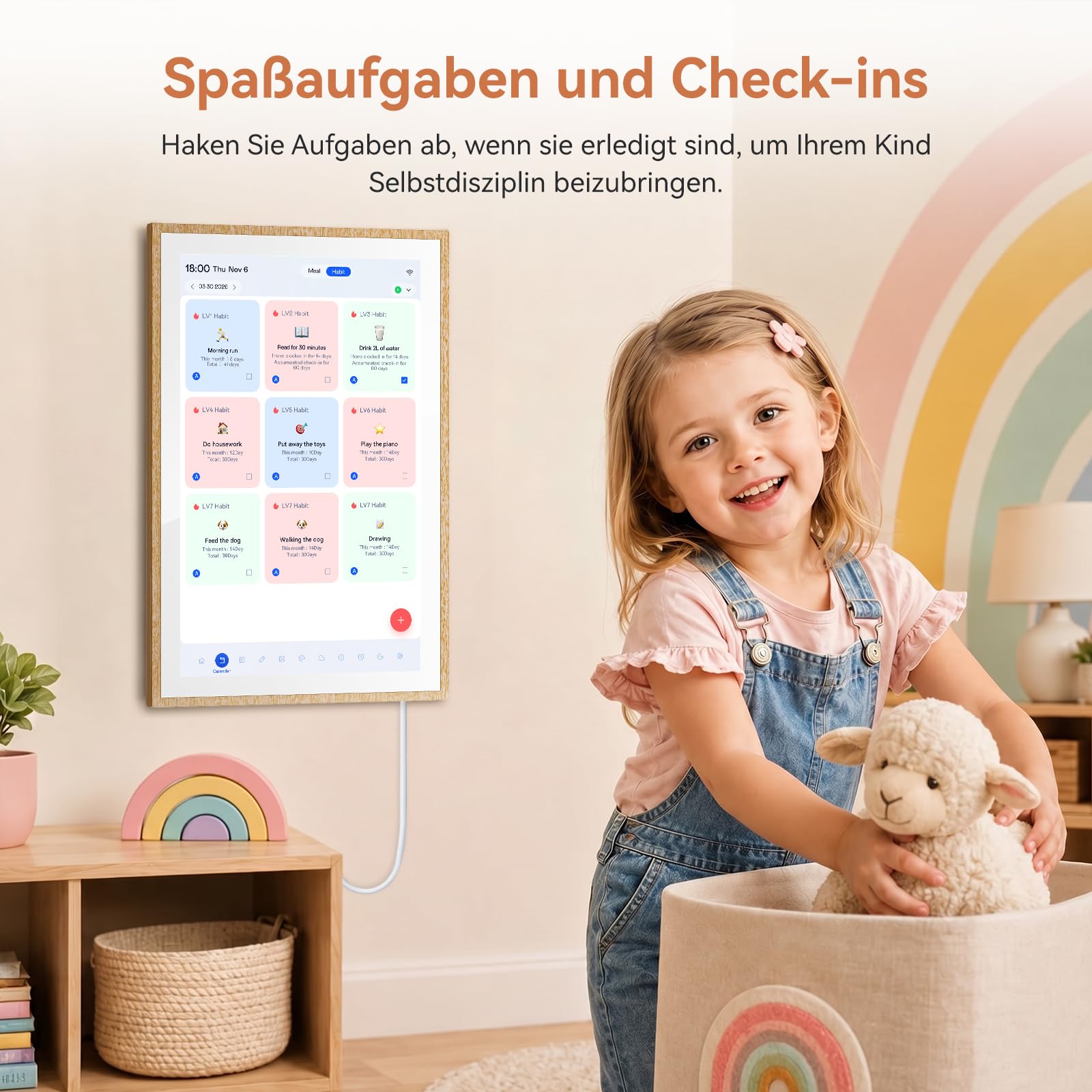 Blackview Digitaler Kalender 10,1"–Elektronischer Wandkalender Multifunktionaler Familienplaner mit Uhr, Wochenplaner- und Monatsplanung, übersichtlicher Startseite, Synchronisation für Zuhause & Büro