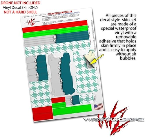 Miniatura 4 de Skin Decal Wrap Pack 2 para DJI Ryze Tello Drone Ripped Colors Gray Seafoam Green Drone no incluido