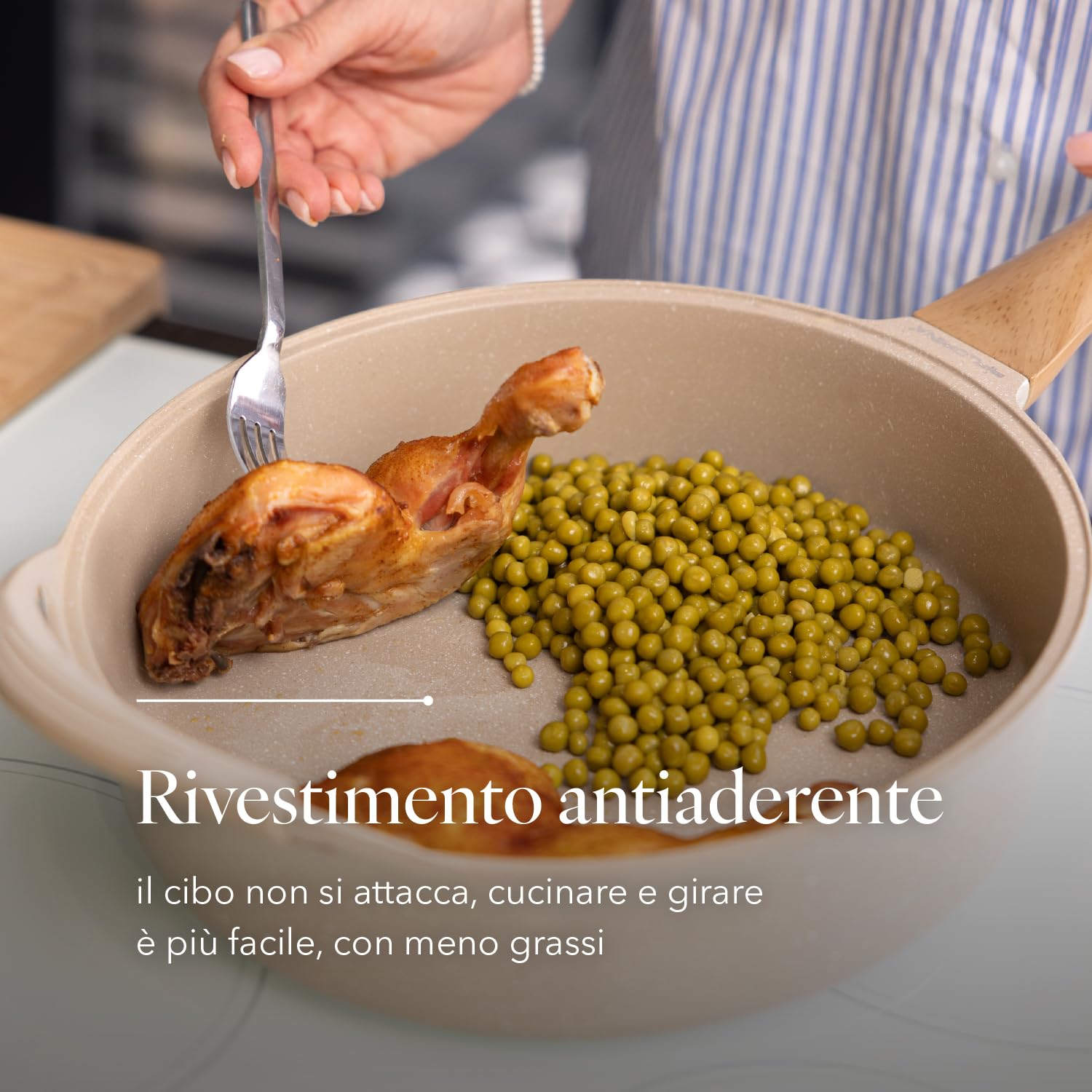 FLORINA Padella Antiaderente in Alluminio OSLO (28 cm) I Rivestimento Antiaderente in Ceramica I Manico Ergonomico Soft I Resistente al Calore | Adatta per Piani Cottura a Induzione, a Gas e Elettrici