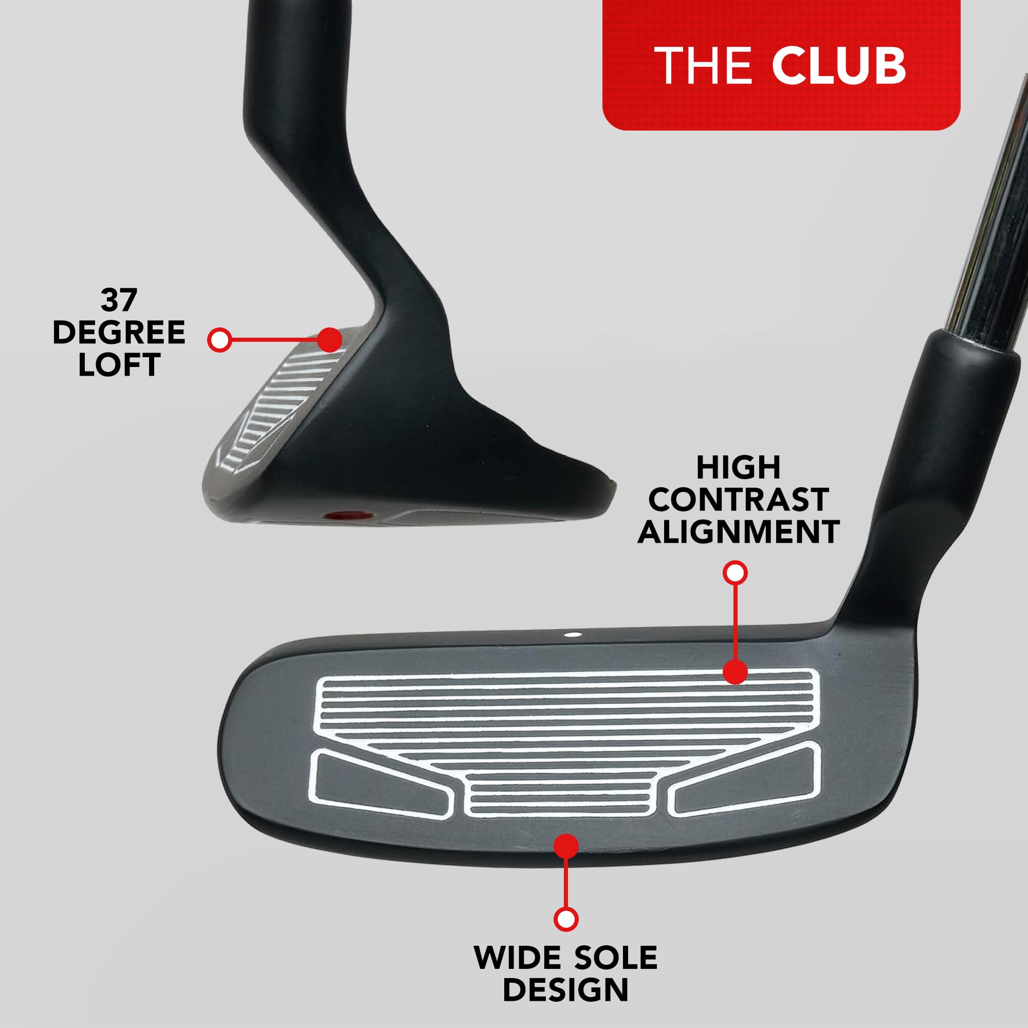 Fazer XR5 Steel Golf Chipper Club - 37° Loft Golf Wedge mit breitem Sohlendesign & kontrastreicher Ausrichtung für präzise Chipping-Schläge