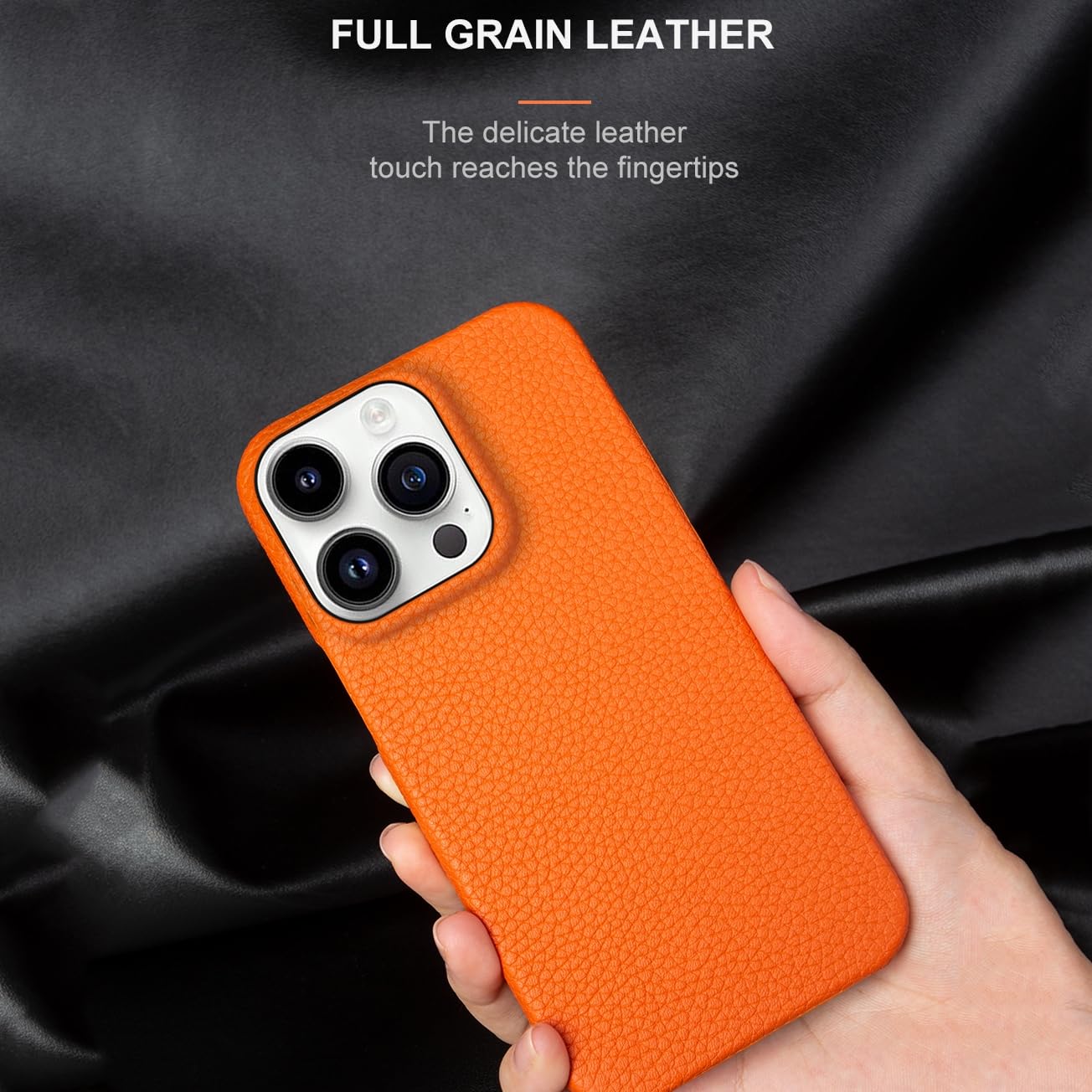 Echtes Leder Hülle Für iPhone 16 Pro Max/16 Pro/16 Plus/16, Ultradünnes Kameraschutz Stoßfeste Schutzhülle Mit Mikrofaser-Futter,Blau,16 Plus