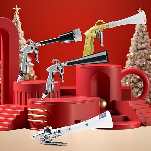 Miniatura 8 de GOCCIDA Pistola de limpieza de coche de alta presión para detallar, herramienta de aire, pistola de soplado de aire para detallar el automóvil,