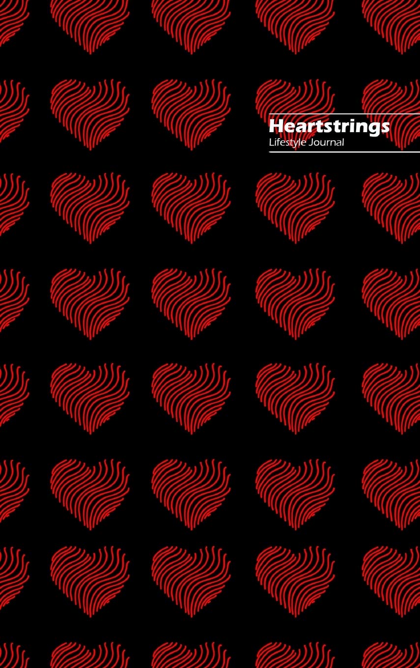 Heartstrings Lifestyle Journal, Blank Notebook, Dotted Lines, 288 Pages, Wide Ruled, 6 x 9 (A5) Hardcover (Black)