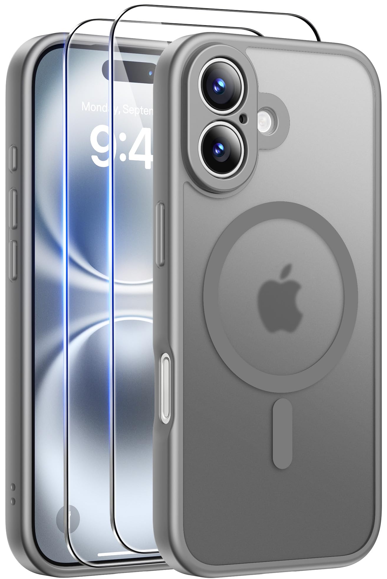 Qasyfanc Magnetic for iPhone 15 Case with 2 Tempered Glass Screen Protector, Compatible with MagSafe, Full Camera Protection, [Anti-Yellowing] Shockproof Protection Phone Case, Clear — view 12