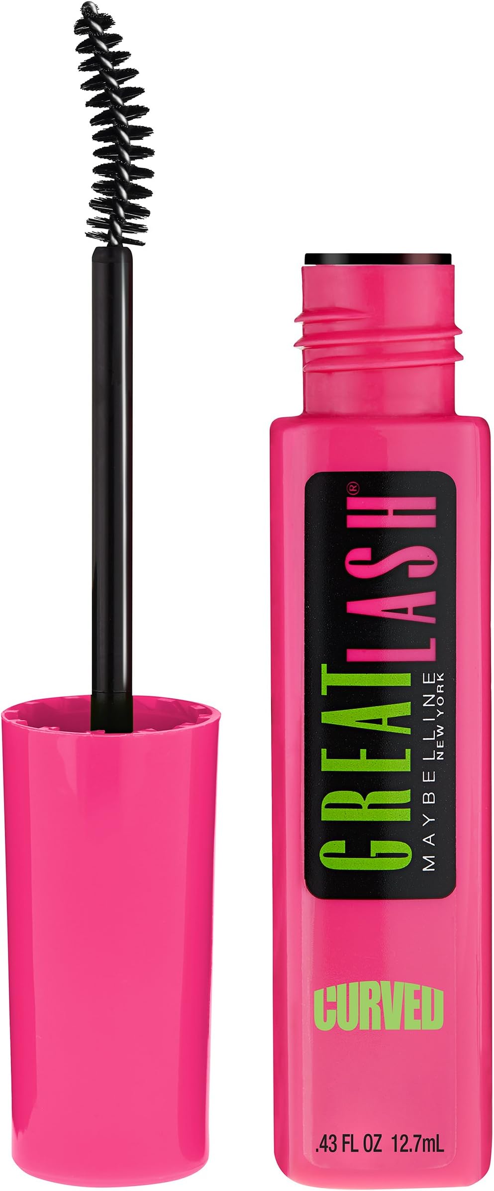 Maybelline New York Makeup Great Lash Curved Brush Washable Mascara, Very Black