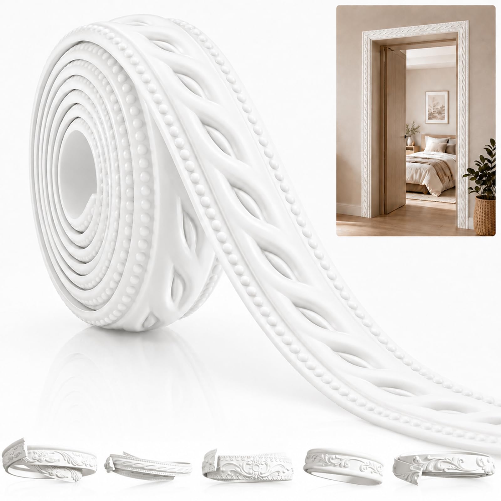 Elimina imperfecciones en techos con molduras decorativas flexibles antihumedad para baño