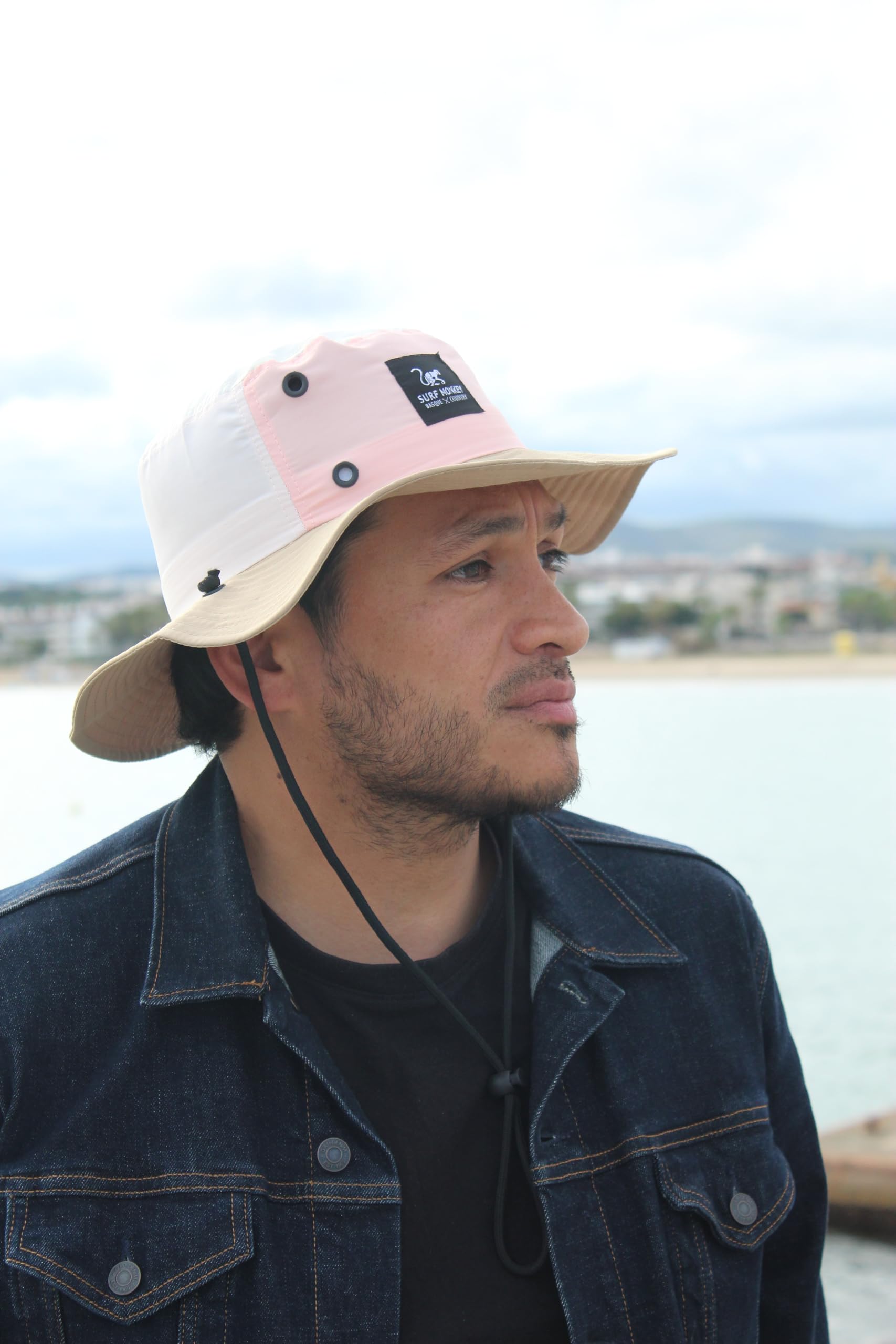 Surf Monkey Boonie Hat Imperméable avec cordon pour homme/femme Taille unique Polyester recyclé