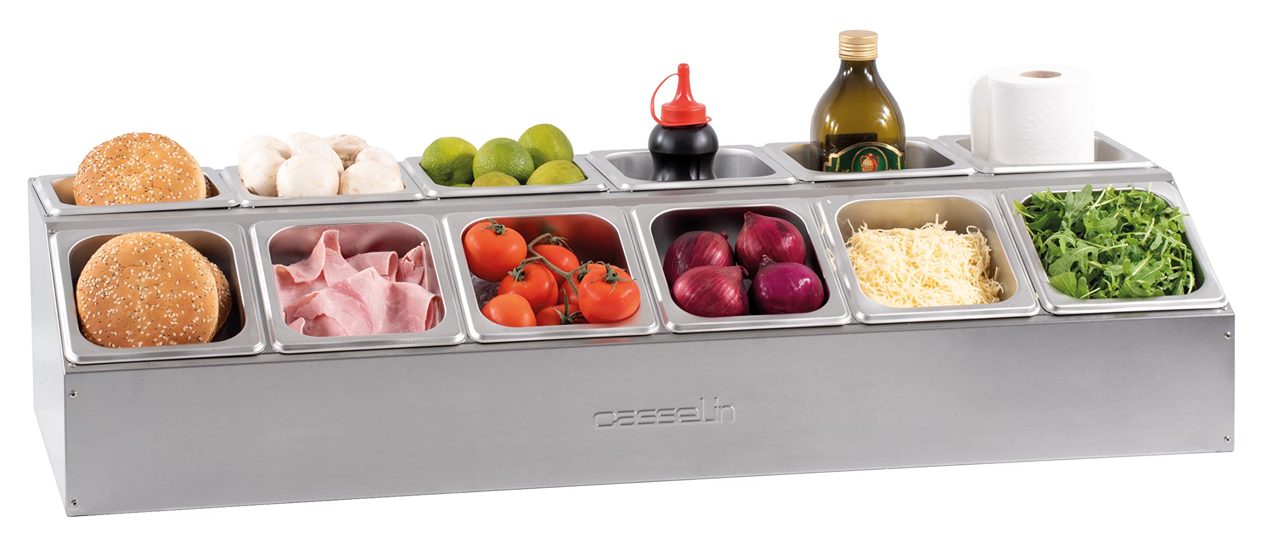 CASSELIN - Soporte para 12 cubetas gastronómicas 1/6-2 filas