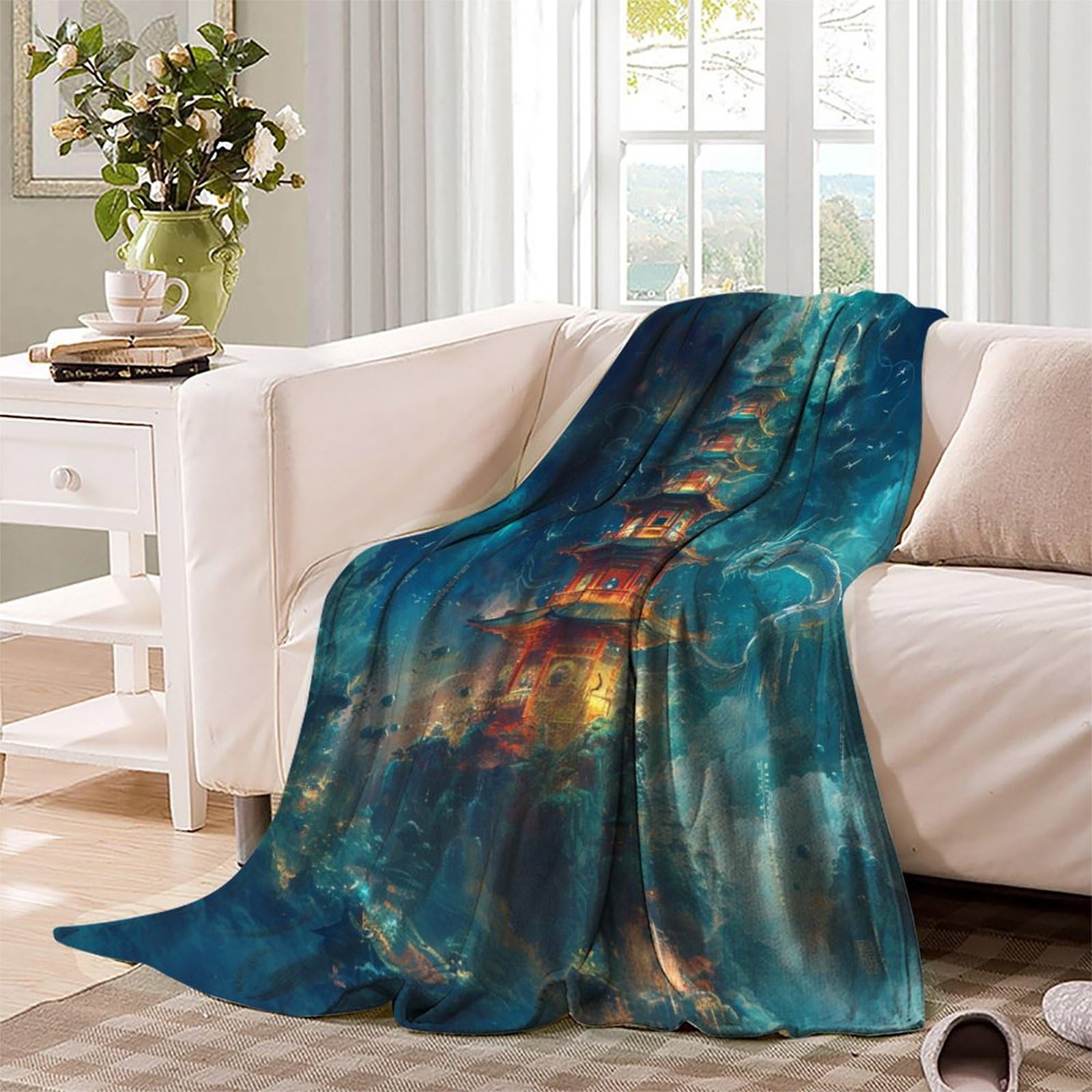 Coperta morbida in pile di flanella, ideale come regalo di compleanno, regalo di Natale per amici e parenti, coperta natalizia per divano e letto, 180 x 200 cm