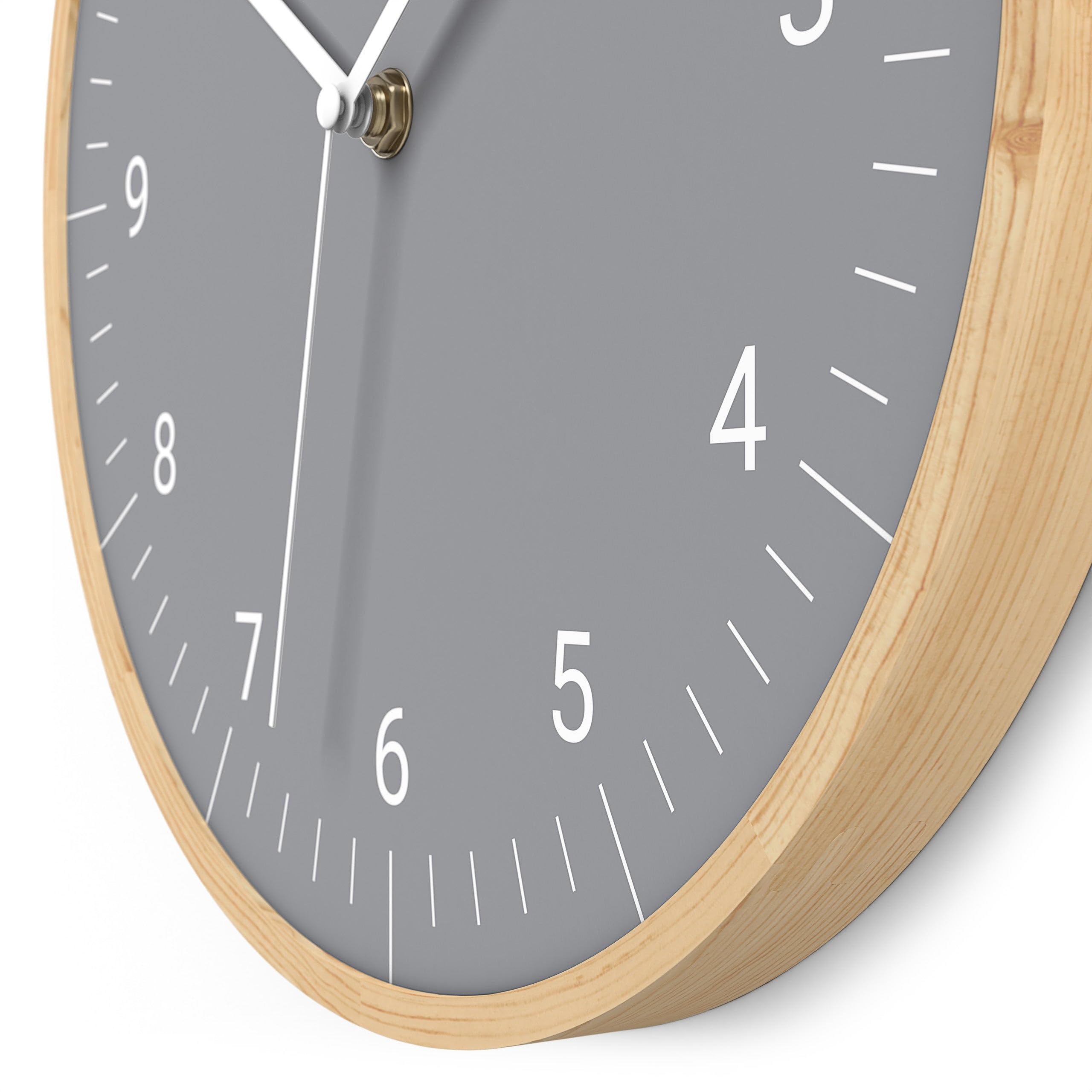 Orologio Da Parete Cander Berlin MNU 8130 G - Legno Massiccio Naturale, 30 Cm, Movimento Silenzioso, Colore Grigio Moderno
