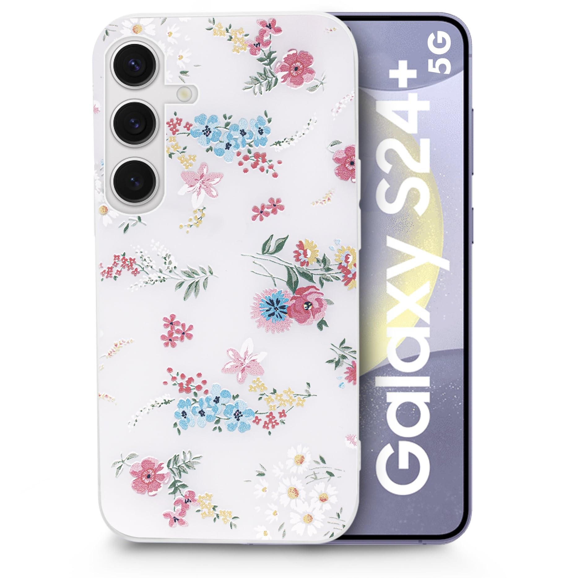 SQUIF Back Case for Samsung Galaxy S24 Plus 5G Cover for Girls | Flower Printed (Floral, Milky White) (B0DBF4PQJ9) Amazon Price History, Amazon Price Tracker