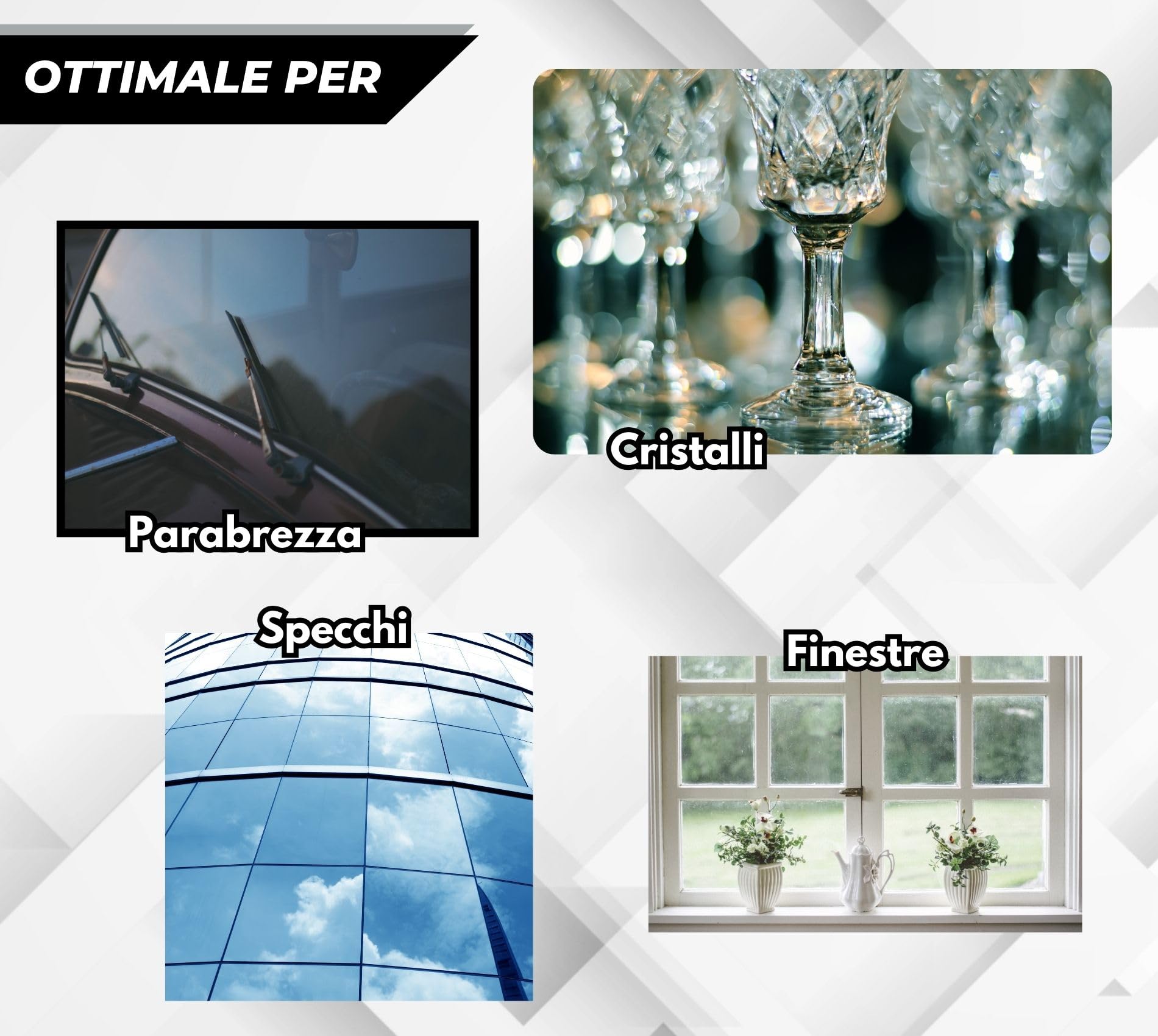 Lux Metal - Glass Polish Lucidante per Vetro 250 Gr con Ossido di Cerio Pasta Abrasiva Lucidatura Superfici in Vetro Rimuovi Graffi per Vetri Auto Finestre e Specchi carrozzeria moto barca (250 Gr)