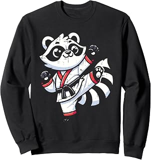 Raccoon Jiu Jitsu Fighter Brazilian BJJ Martial Arts MMA Sweatshirt