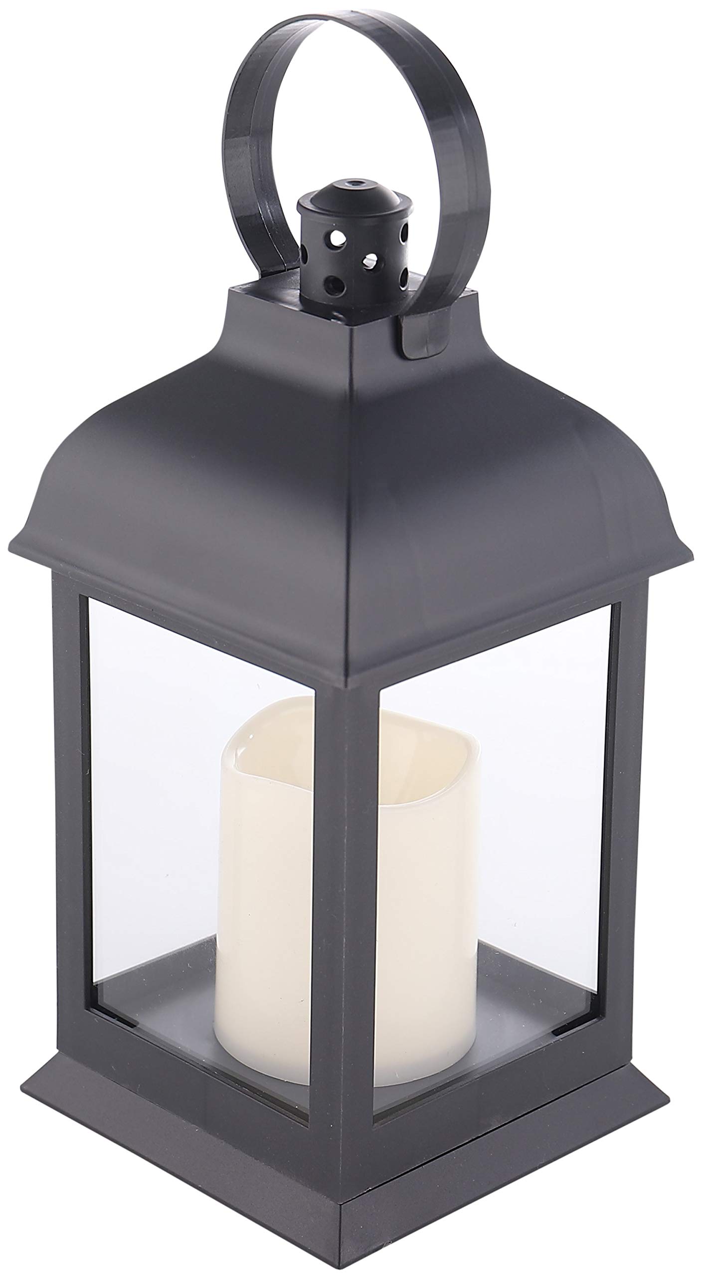 Lámpara de vela eléctrica decorativa rústica de 11" con luz LED para decoración interior y exterior, funciona con pilas, ideal para centros de mesa de boda, jardín y hogar