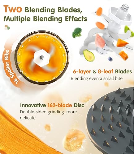 Miniatura 2 de Zooawa Fabricante de alimentos para bebés, procesador de alimentos para bebés 13 en 1 para alimentos para bebés, puré de bebé, frutas, vegetales,