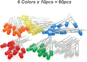 Chanzon 60 pcs(6 colors x 10 pcs) 3mm LED Diode Lights Assored Kit Pack (Diffused Round DC 3V 20mA) Lighting Bulb Lamps Electronics Components 3 mm Light Emitting Diodes Parts - coolthings.us