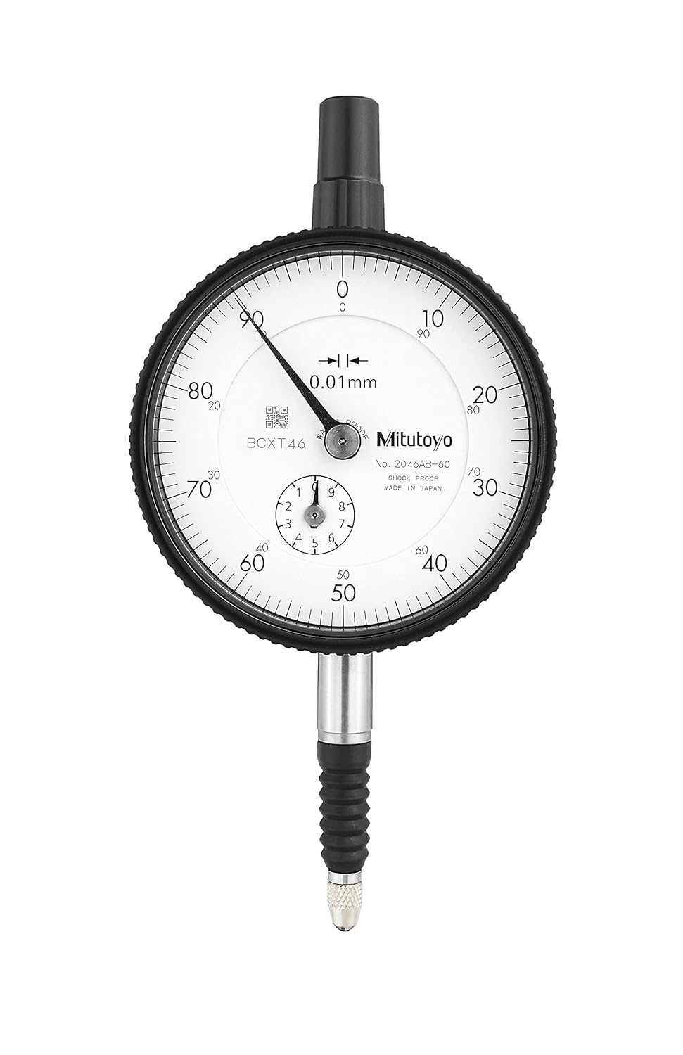 Mitutoyo 2046AB-60 Dial Indicator DG 0.01 Grad, 0-10mm Range