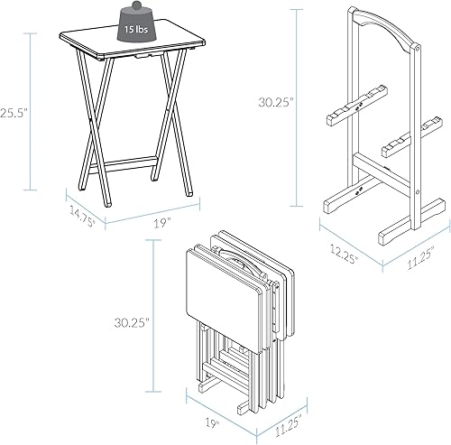 Miniatura 3 de Casual Home Juego de 5 bandejas blancas