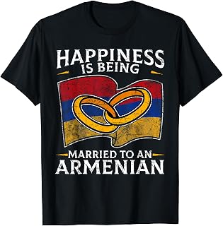 Armenian Armenia Roots Marriage Heritage Married Flag T-Shirt