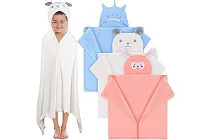 Moukeren Kids Hooded Towels, Ultra-Soft and Absorbent Bathrobes for Children