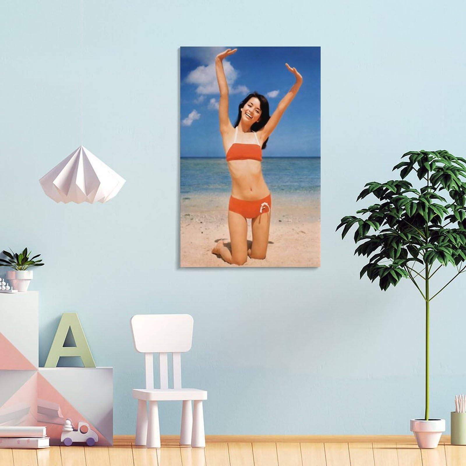 Amazon.co.jp: 岡田奈々 女優 歌手若い頃 レトロ 水着2 ポスター