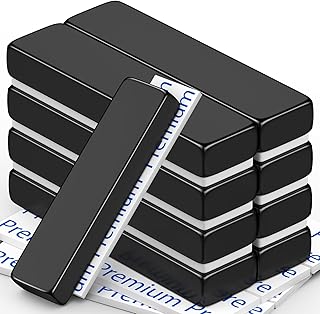 Grtard Neodymium Bar Magnets, Rare Earth Magnets Metal Neodymium Magnet with Double-Sided Adhesive for Fridge and Office P...