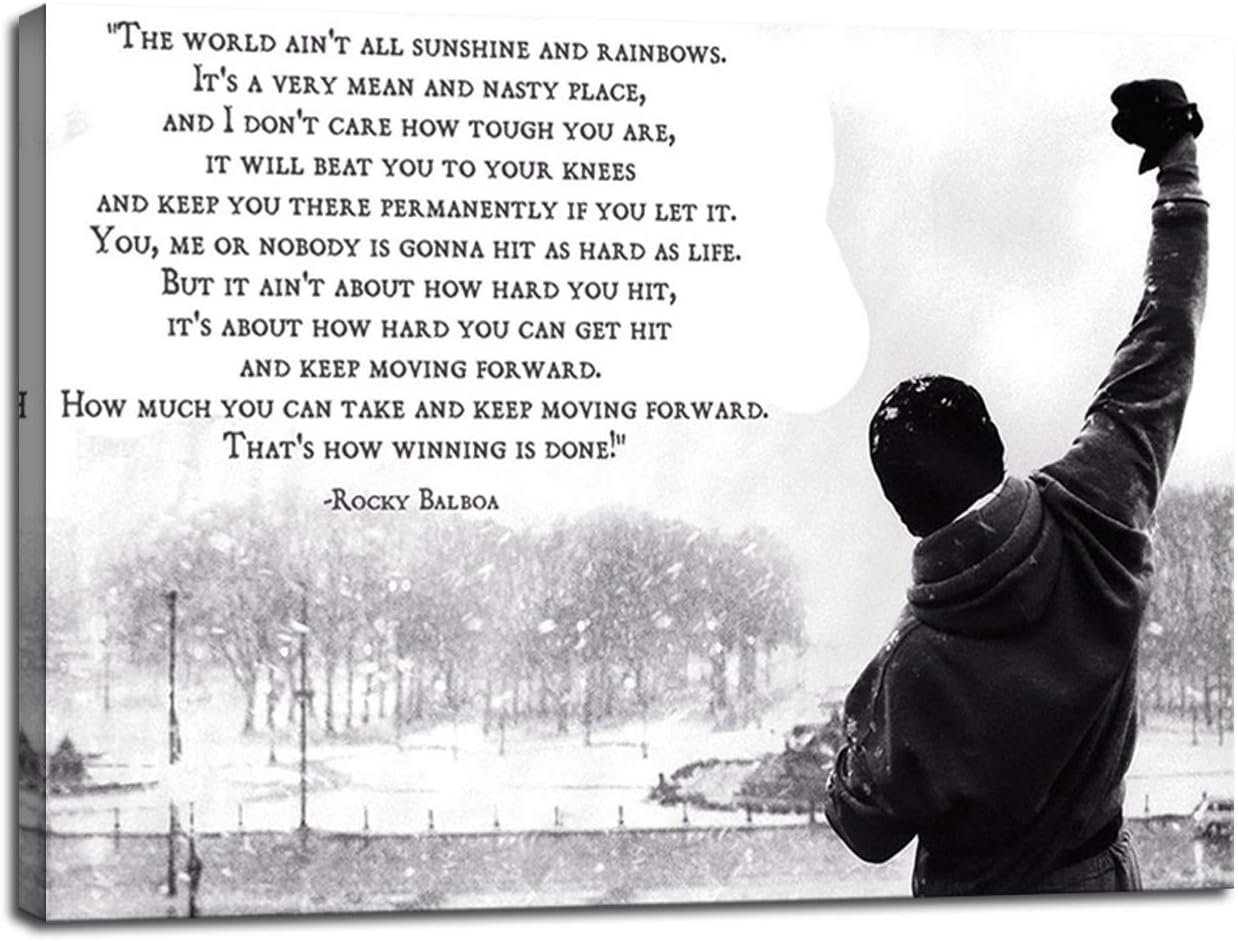 Motivational Canvas Wall Art Inspirational Posters Framed Artwork Pictures Home Bedroom Living Room Office Decor - 20" x 28"