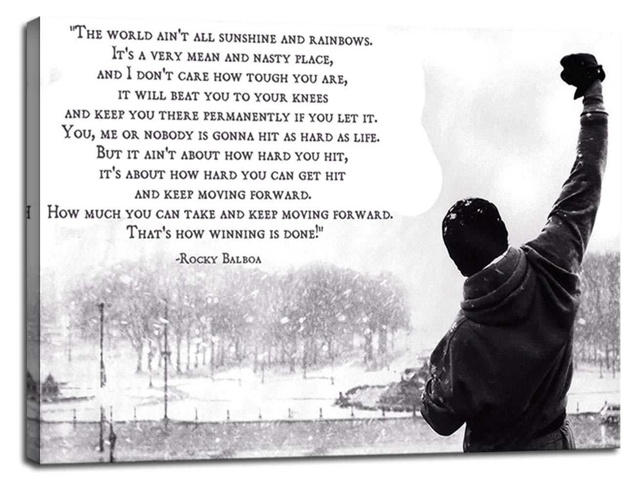 Motivational Canvas Wall Art Inspirational Posters Framed Artwork Pictures Home Bedroom Living Room Office Decor - 20" x 28"