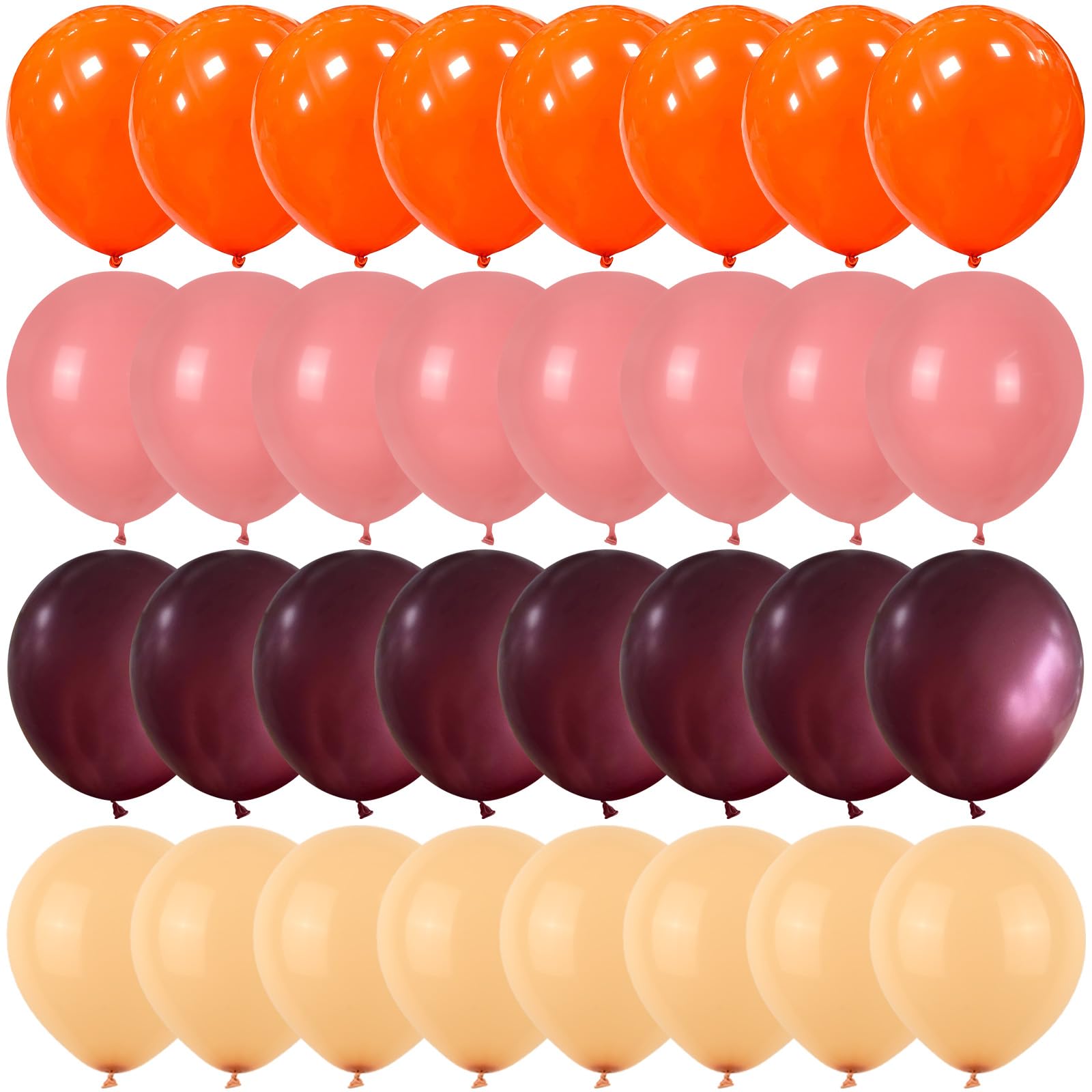 HILAVO Fall Balloons, 12 Inch Thanksgiving Balloons Orange Burgundy Beige Fall Color Balloon for Autumn Thanksgiving Friendsgiving Little Pumpkin Baby Shower Birthday Party Decorations