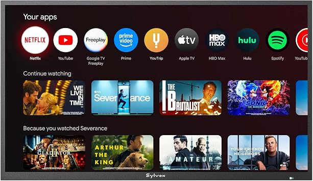 SYLVOX Outdoor TV with Mount & Cover, 43 inch 4K Smart TVs, Weatherproof & IP56 Waterproof, Support Google Assistant, Chromecast, 1000 nit Brightness Partial Sun (Deck Pro 3.0/2026