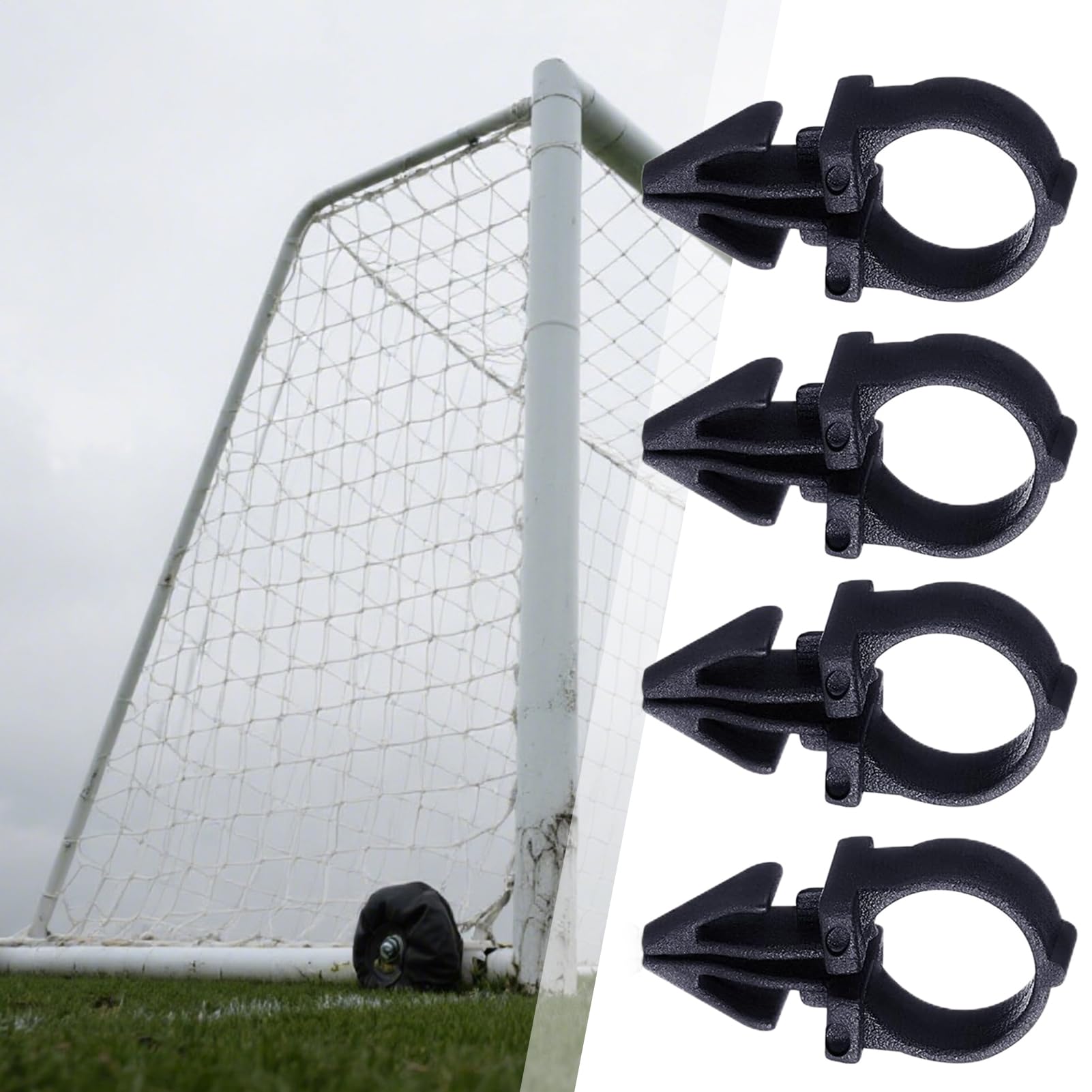 Sujetadores de red de fútbol – 100 clips de retención resistentes para reparación y entrenamiento