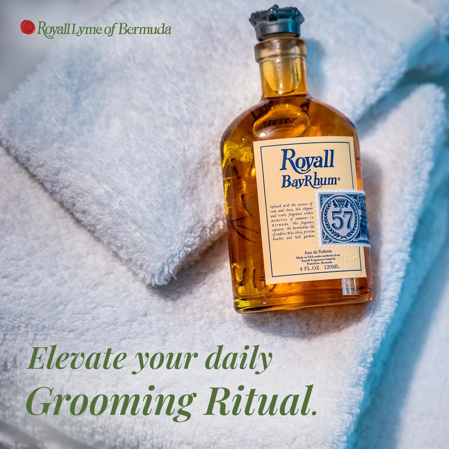 ROYALL BAYRHUM '57, Men's Heritage Eau de Toilette, Classic Bay Rum Fragrance – 4 Fl oz Spray