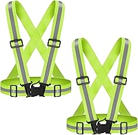 Vista 10 de High Visibility Reflective Vest Safety Vest Running Reflective Gear Adjustable Reflective Vest for Walking,Jogging,Hiking,Night Cycling