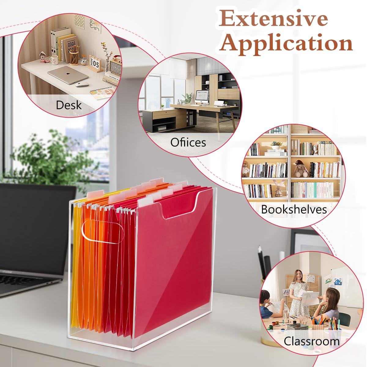 Amazon.com : Jumyee Clear Acrylic File Folder Organizer with