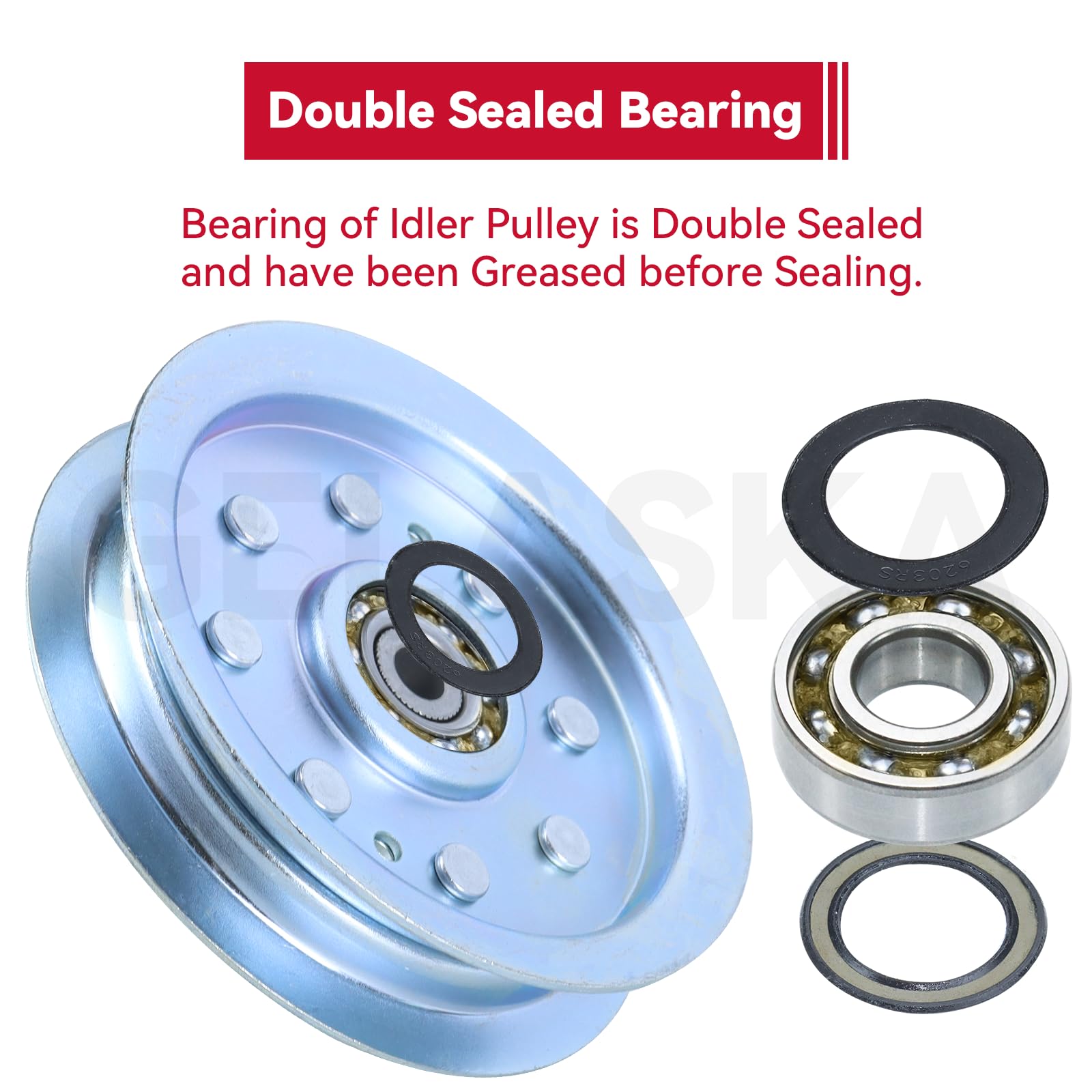 GELASKA 756-04129B Poulie tendeur 4,25 remplace Troy Bilt 753-08171 Poulie tendeur, poulie 756-04129, Cub Cadet 756-04129, 753-08068, 753-08068A, 756-041129 29C, Oregon sur 78-065, Rotary 12675 9377