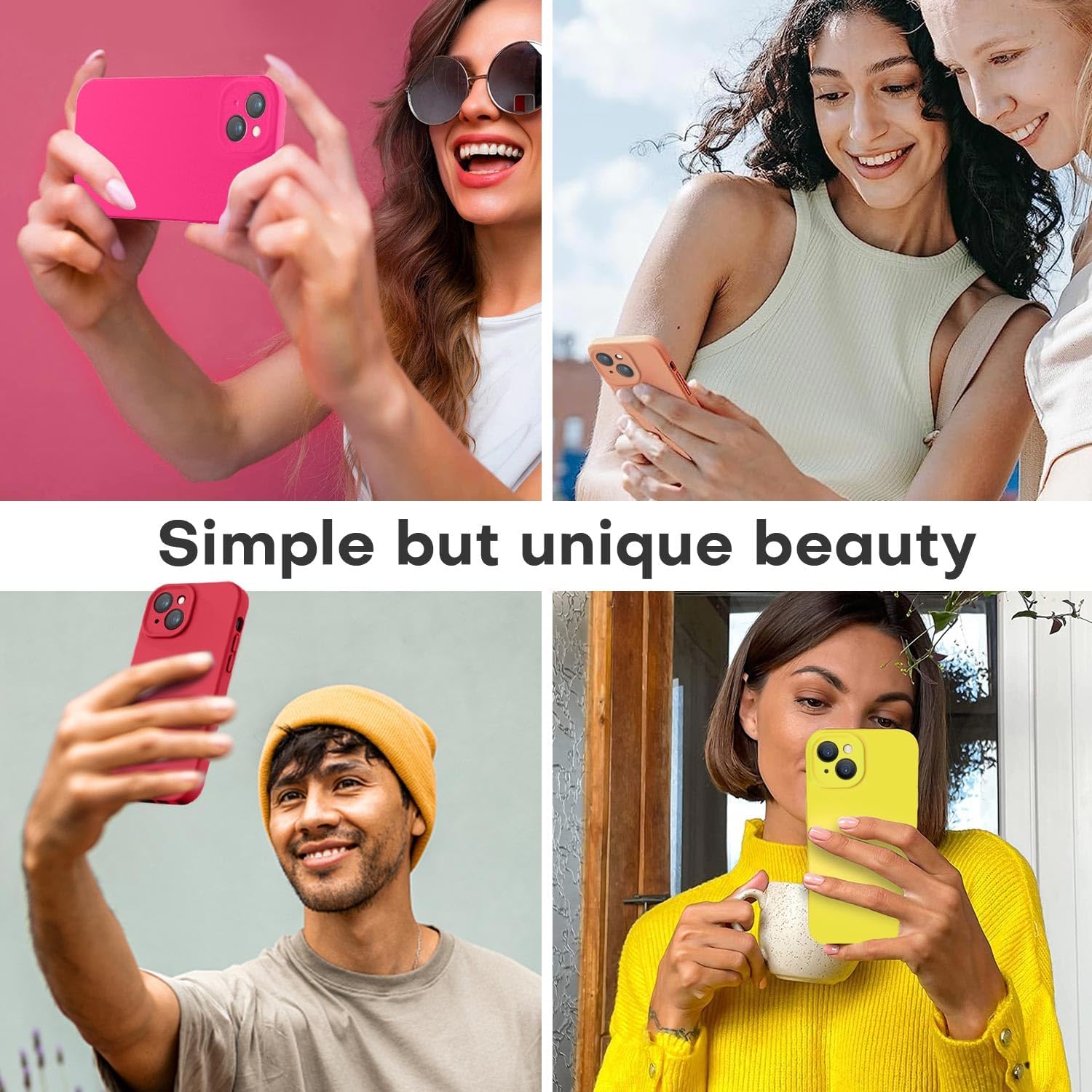 LOVE 3000 Designed for iPhone 13 Case, Premium Silicone with [Camera Protection] [Soft Anti-Scratch Microfiber Lining] Shockproof Protective Phone Case for iPhone 13 Women Men Girls 6.1", Red - Image 2