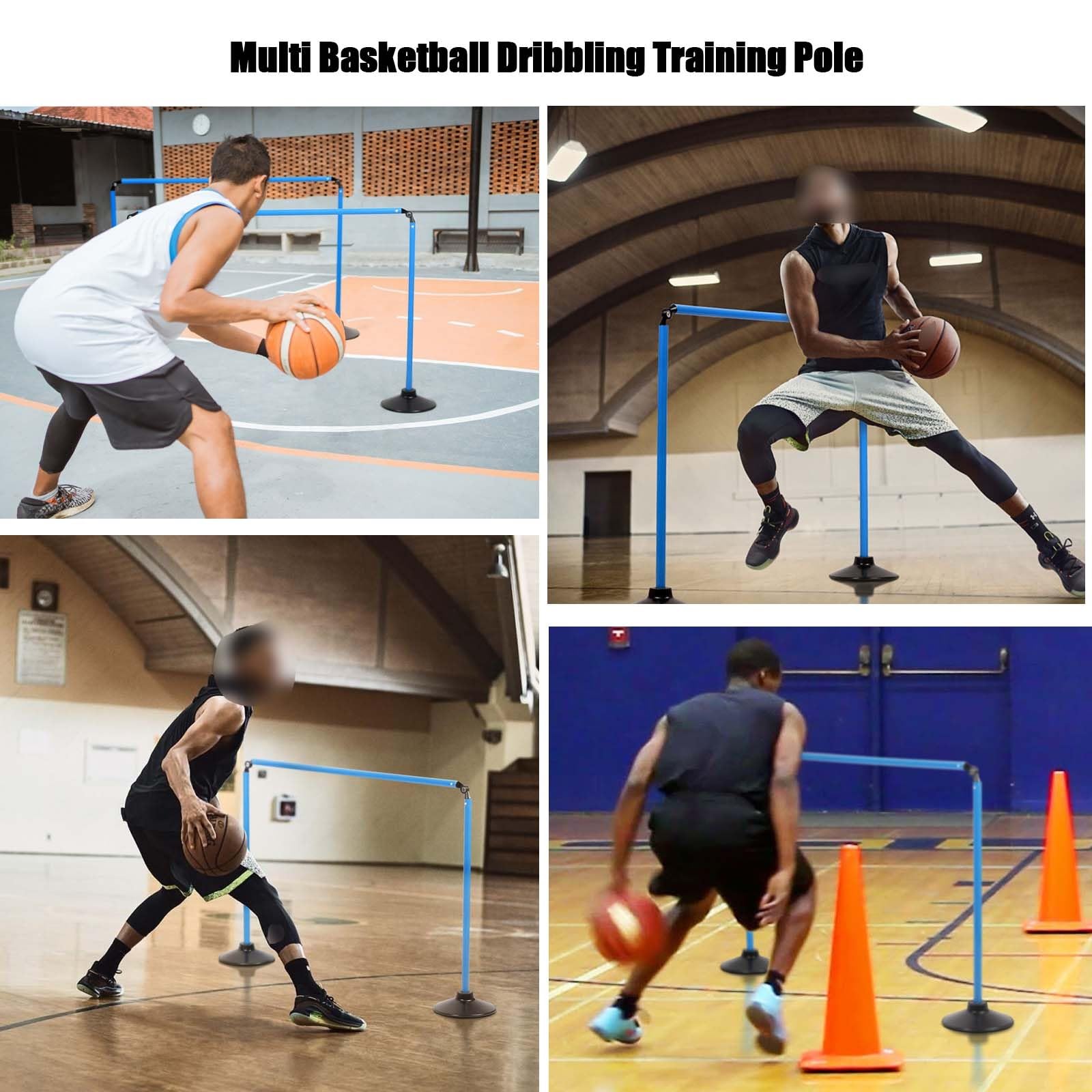 Slalomstangen Fussball Agility Stangen Basketball Dribbling Footwork Training Pole, Tragbare Teens Sport Trainingsgeräte, Outdoor Sportkurs Hürdenspiele Stange