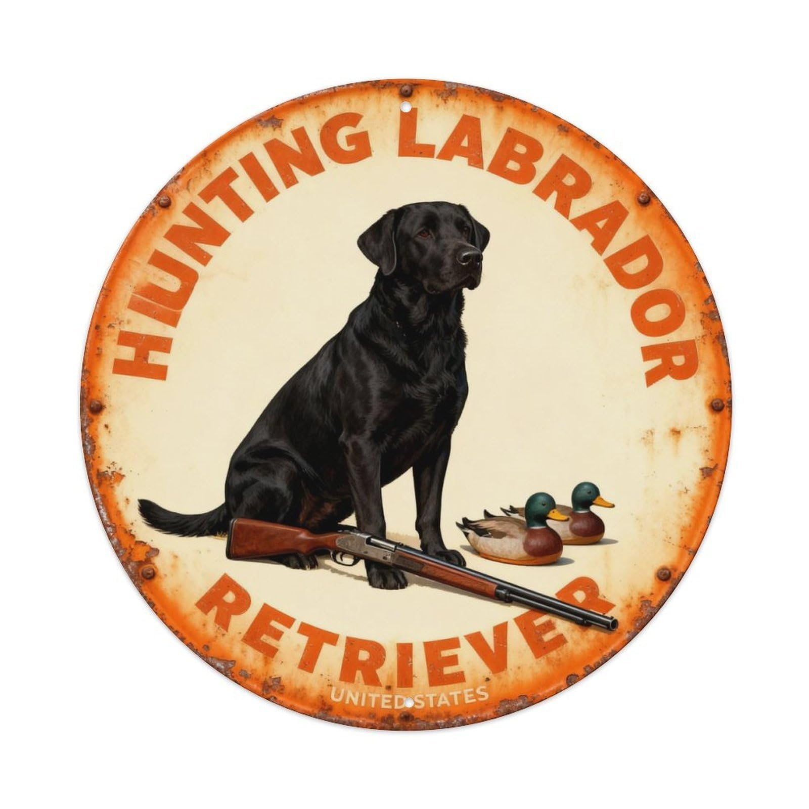 HUNTING LABRADOR RETRIEVER Metal Tin Sign Plaque
