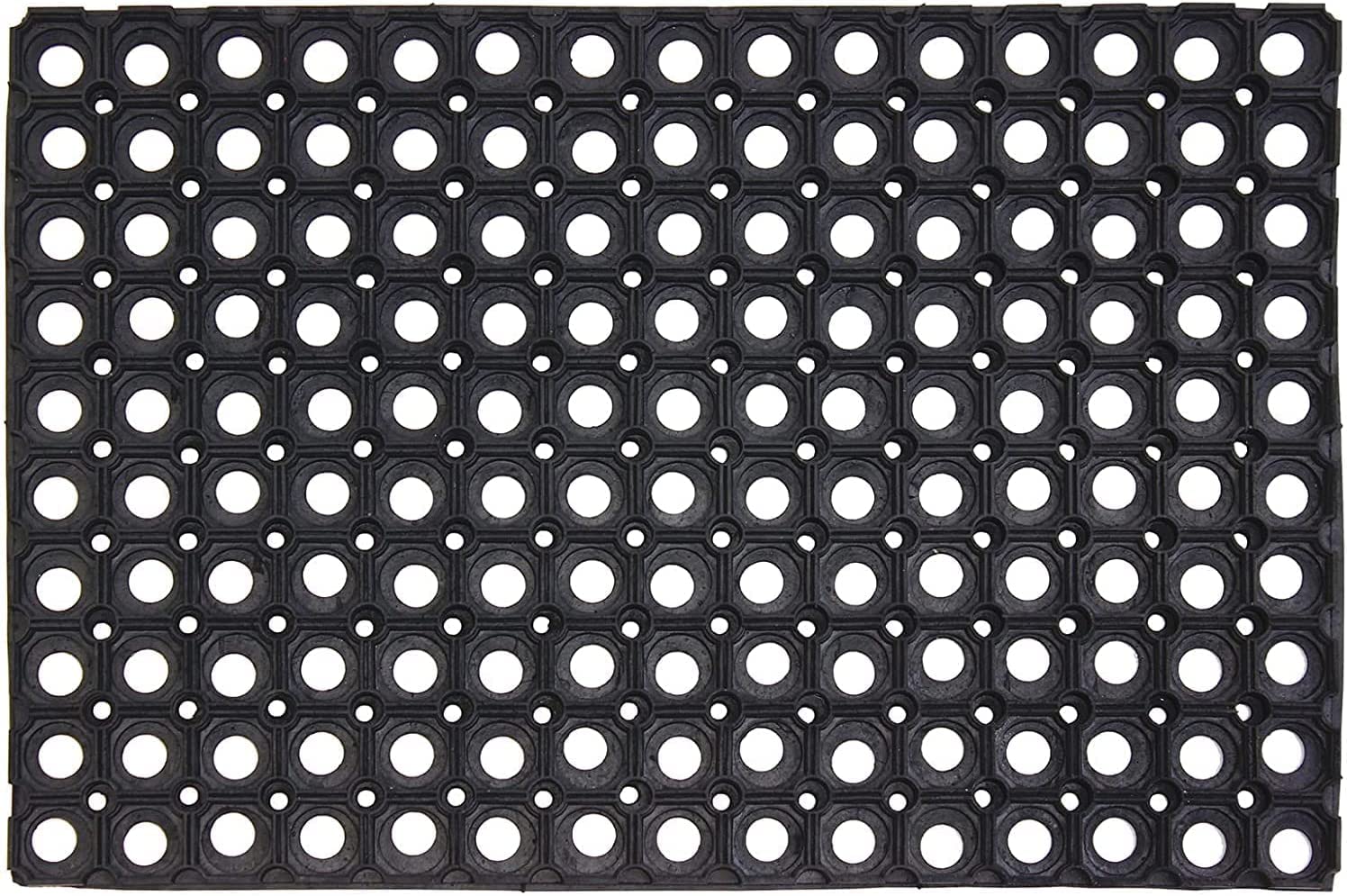 Grid Rubber Door Mat Heavy Duty Non-Slip Door Mats Outdoor Anti Fatigue Dirt Scrapper Floor Mat For Entrance, Backdoor, Patio And Lawn Outdoor Mat (PACK OF 1, 40 x 60 cm (Rectangular) — image 1
