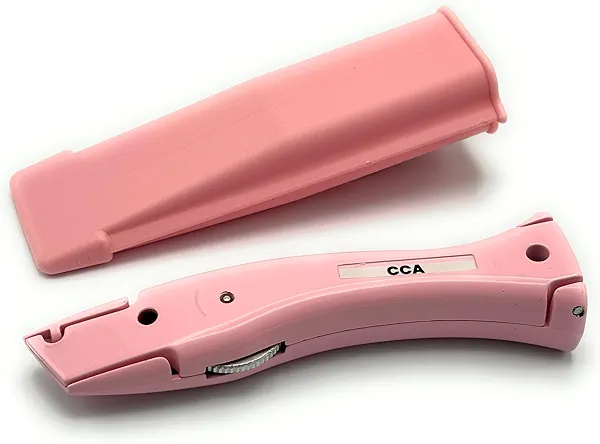 CCA Pink Carpet cutter tool with pink holder for the professional and DIY installer