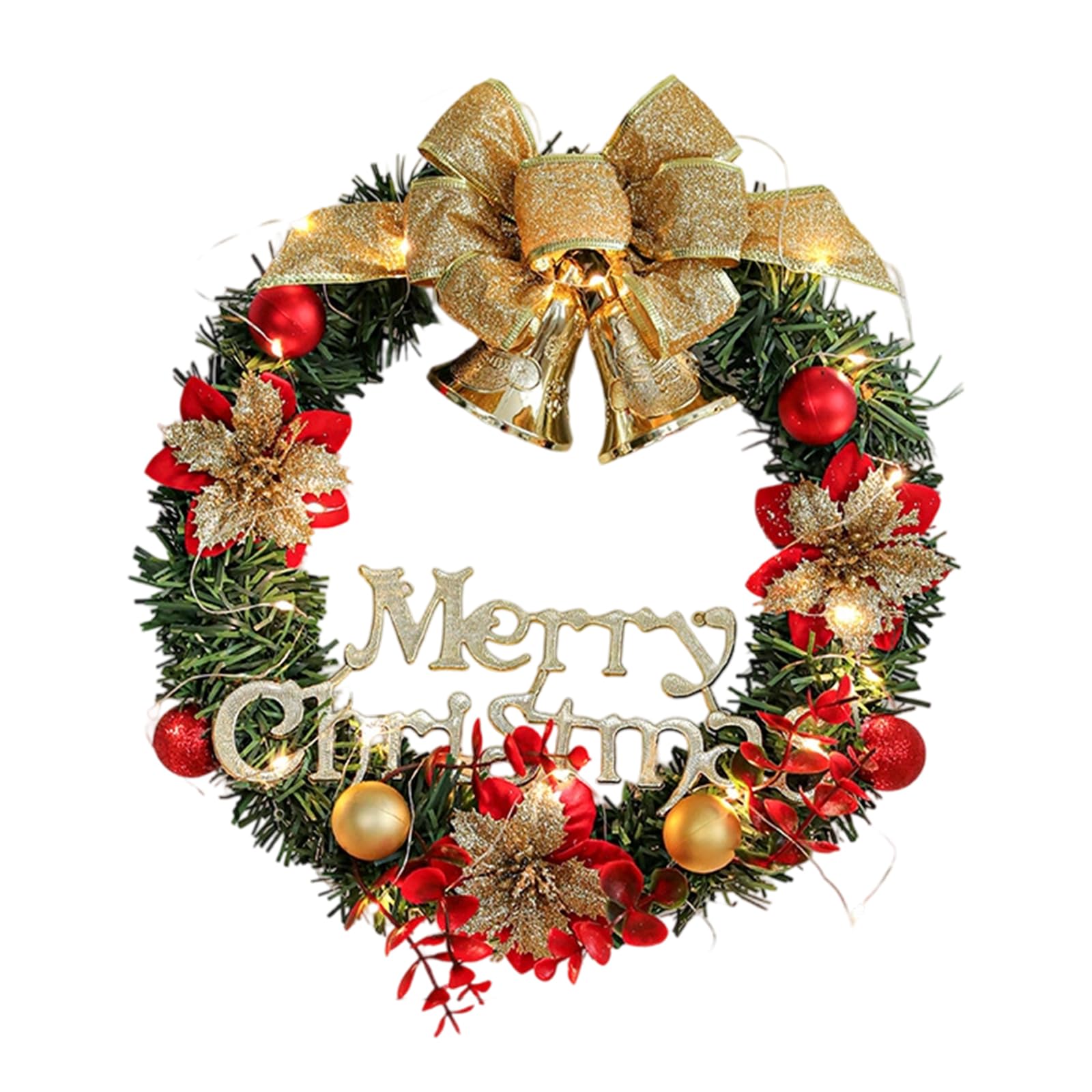 Tsophreniq Christmas Wreath for Front Door Mantels Holiday Party Centerpieces Festival for Indoor and Outdoor Decoration Christmas Wall Decoration