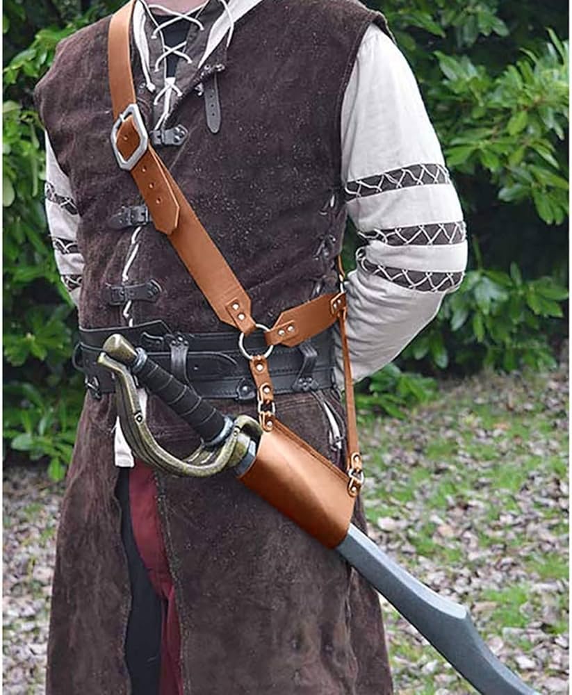 Amazon.co.jp: 中世海賊革短剣鞘ベルトスチームパンク剣刃シース