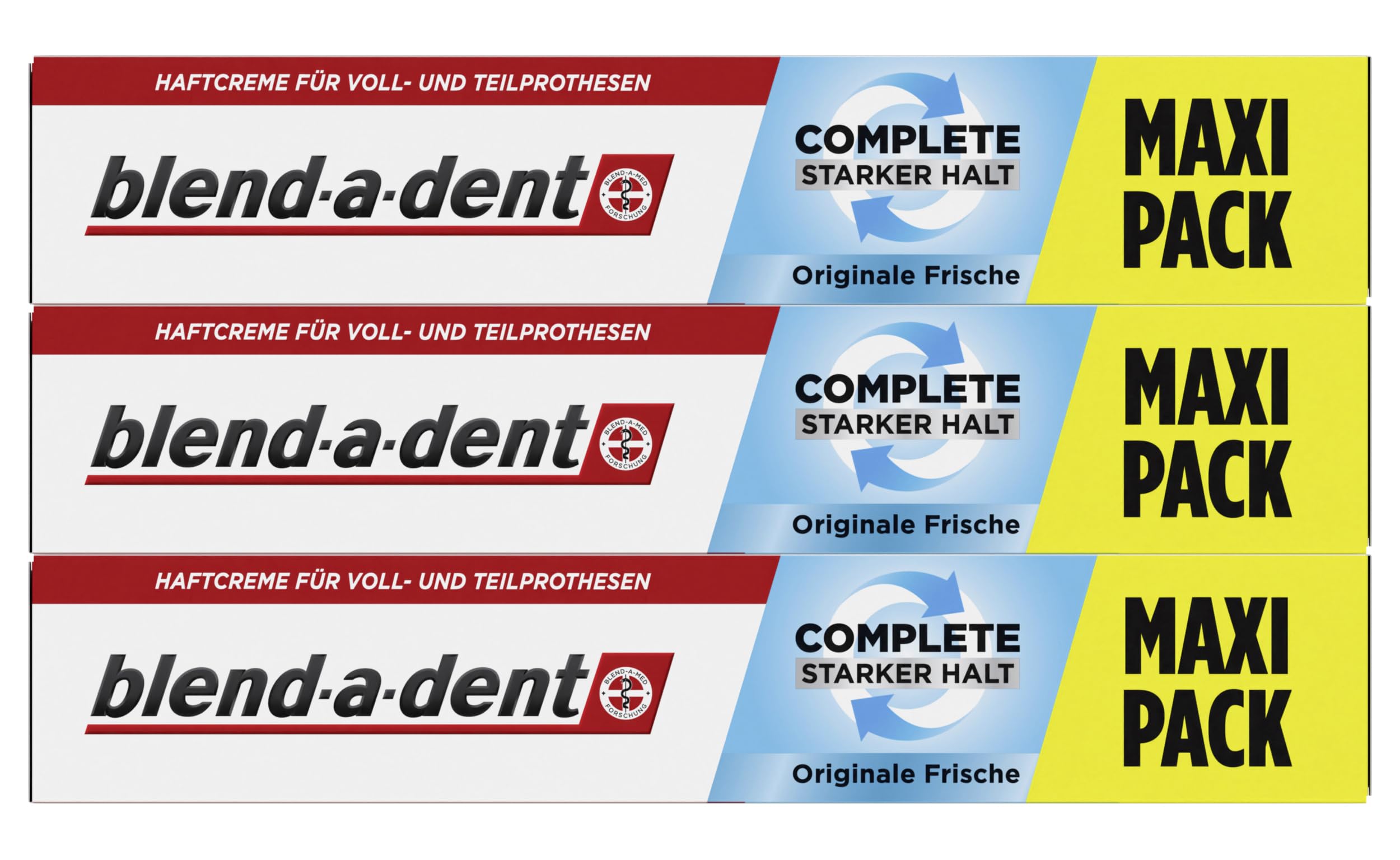 Blend-a-dent 3X Crema Super Adesiva Extra Forte Originale Confezione Risparmio da 70 g