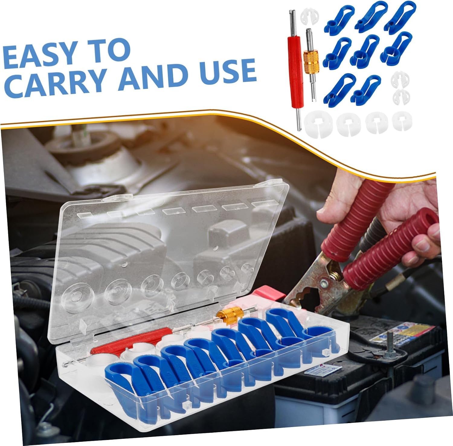 Gatuida 16pcs Car Conditioning Tools Fuel Line Tools Fuel Removal Tool Fuel Tool Fuel Line Removal Tool Transmission Line Disconnect Tool Fuel Line Remover Engine Tools, 20.50X12.00X2.50CM