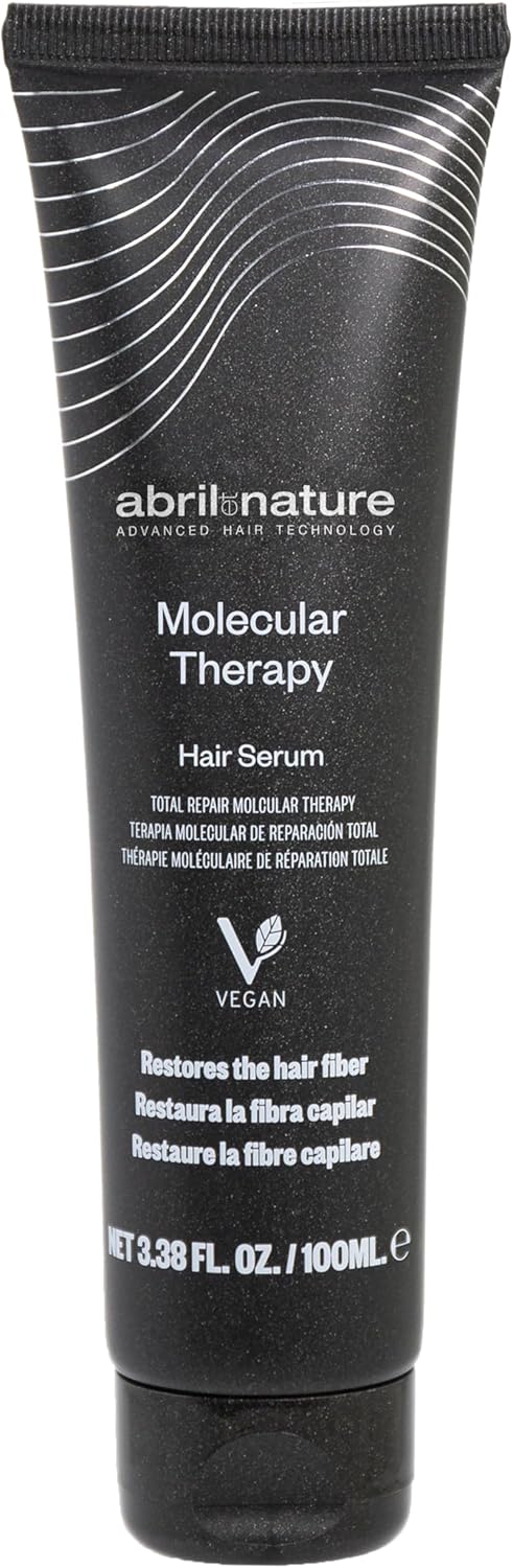 abril et nature – Professional Serum Molecular Therapy – Damaged, Weakened or Aged Hair – Repairs, Restructures and Supplements Hair Fiber – Do Not Rinse – 100ml
