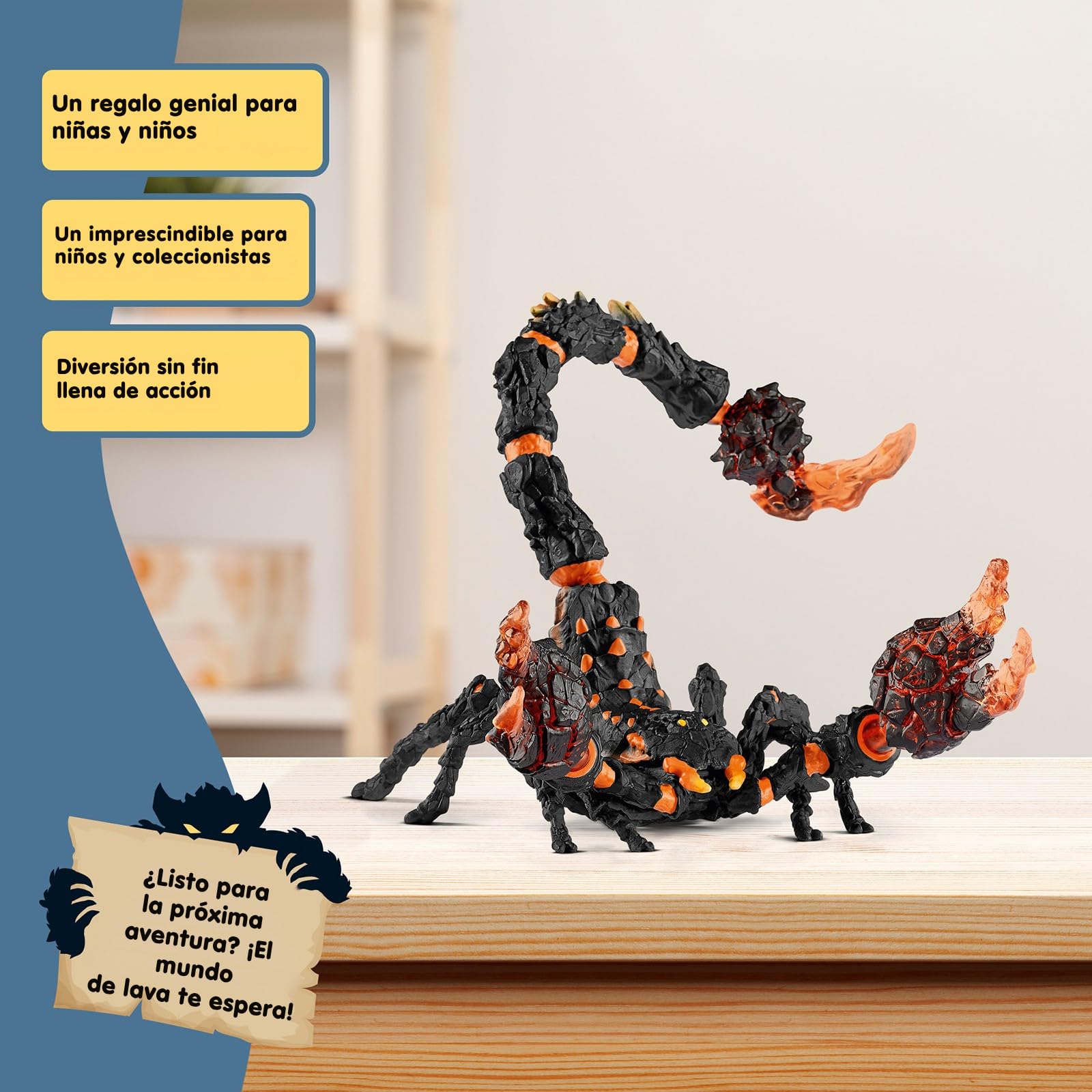 Schleich ELDRADOR Creatures | Escorpión de Lava 70142 | Figura Monstruo ELDRADOR Pinzas móviles y Cola venenosa | Regalo para niños y niñas | Desde 7 años | 21 x 14 x 14 cm