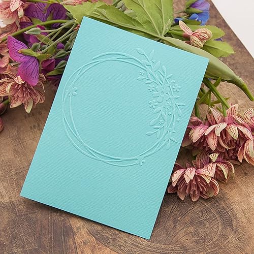 Miniatura 3 de Qoiseys Carpetas de plástico con corona para hacer tarjetas, máquina de gofrado, plantilla de papel, plantilla de grabación en relieve para