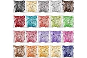 Twdre 20-Pack 14oz/400g Multicolored Raffia Paper for Gift Wrapping