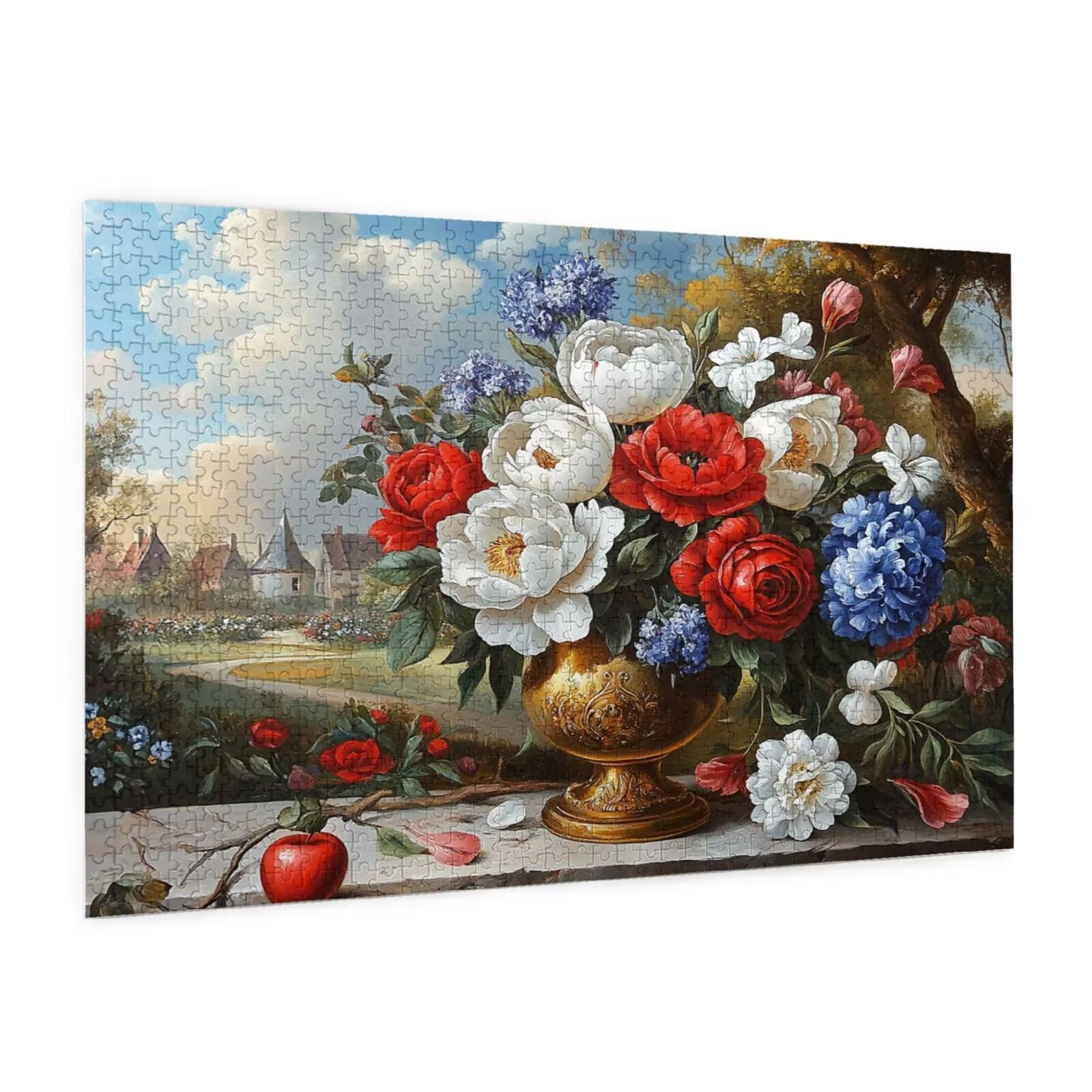 Puzzle Blume Puzzle 3000 Teile Retro Puzzles Erwachsene mit Geschenkbox, DIY Groß Holzpuzzle für Erwachsene, Geschicklichkeitsspiel für Die Ganze Familie Geschenke für Frauen 81 x 122 cm -532y